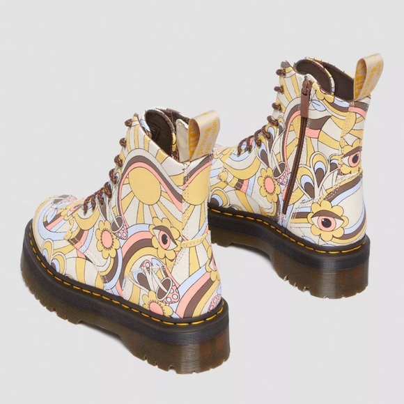 Dr. Martens vegan jadon boot retro canvas platforms - Picture 8 of 11
